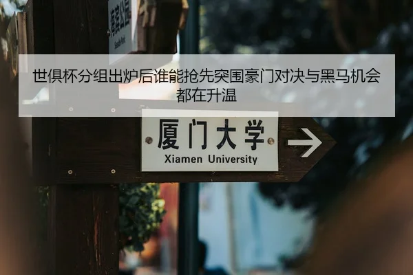 世俱杯分组出炉后谁能抢先突围豪门对决与黑马机会都在升温